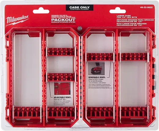 Milwaukee Customizable Large Case for Impact Driver Accessories (Large Case)