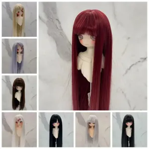 New 1/3, 1/4, & 1/6 BJD Doll's Wig with Bangs | Long Straight Wig | DIY Makeup Accessories