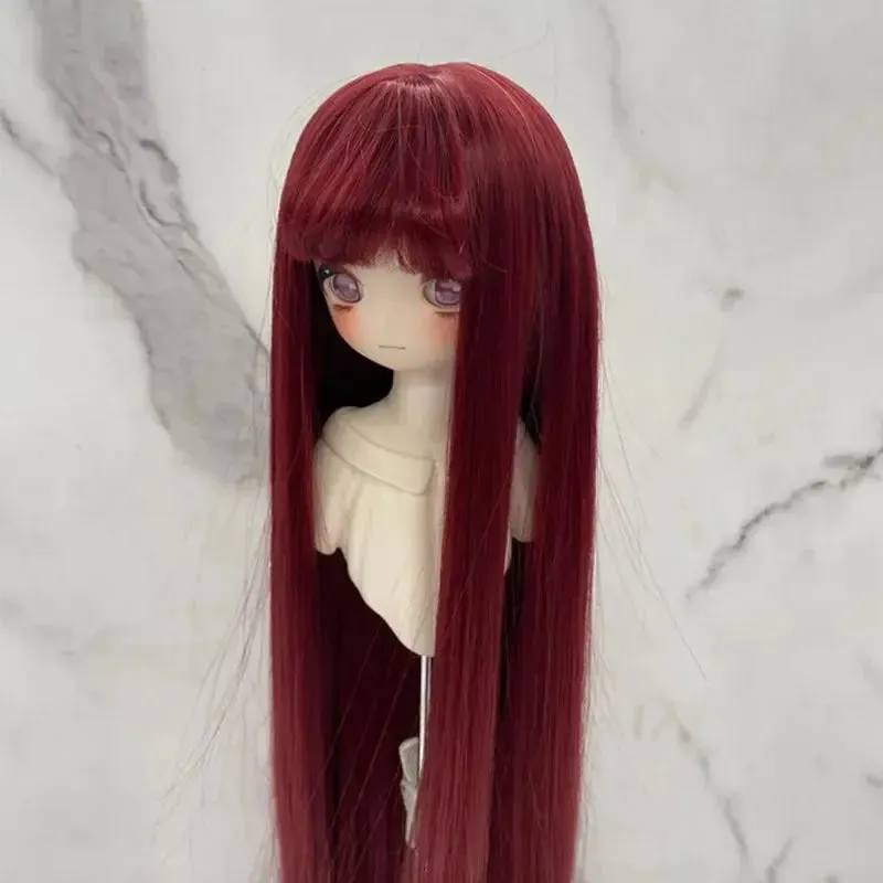 New 1/3, 1/4, & 1/6 BJD Doll's Wig with Bangs | Long Straight Wig | DIY Makeup Accessories