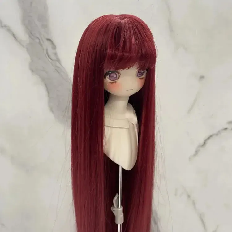New 1/3, 1/4, & 1/6 BJD Doll's Wig with Bangs | Long Straight Wig | DIY Makeup Accessories