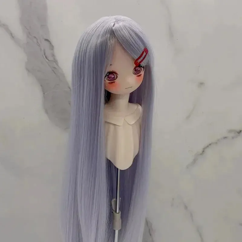 New 1/3, 1/4, & 1/6 BJD Doll's Wig with Bangs | Long Straight Wig | DIY Makeup Accessories