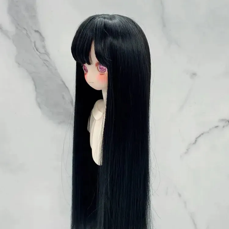 New 1/3, 1/4, & 1/6 BJD Doll's Wig with Bangs | Long Straight Wig | DIY Makeup Accessories