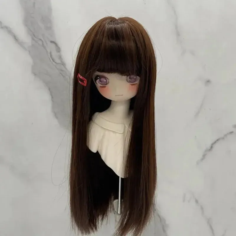 New 1/3, 1/4, & 1/6 BJD Doll's Wig with Bangs | Long Straight Wig | DIY Makeup Accessories