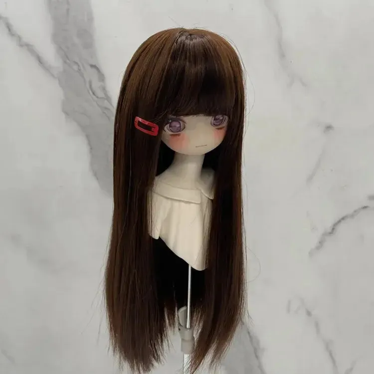 New 1/3, 1/4, & 1/6 BJD Doll's Wig with Bangs | Long Straight Wig | DIY Makeup Accessories