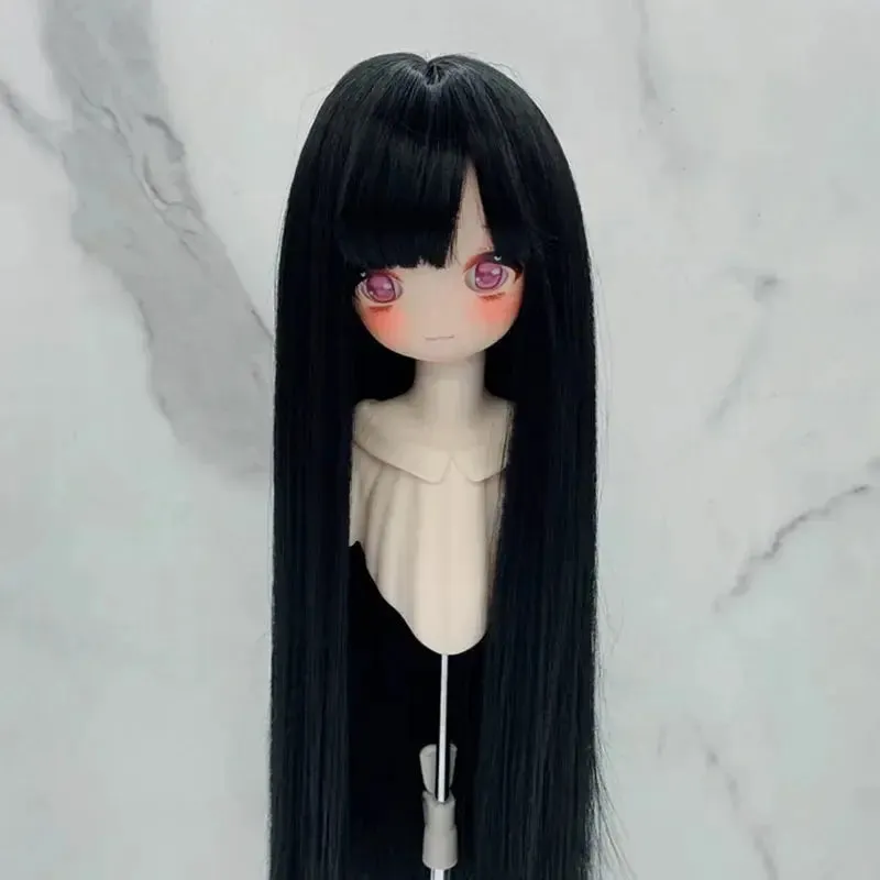 New 1/3, 1/4, & 1/6 BJD Doll's Wig with Bangs | Long Straight Wig | DIY Makeup Accessories
