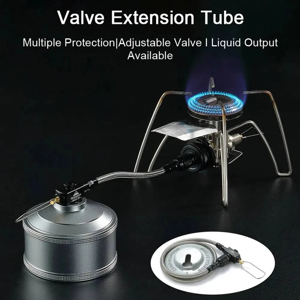 Outdoor Camping GasStoves Adaptor GasTank Connect Hose with Valves Flat GasTank Connector Extension Hose Stoves Accessories