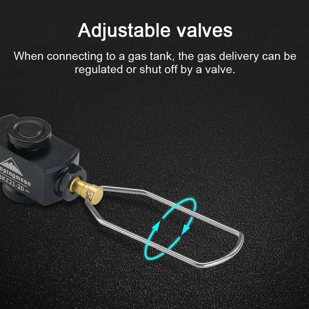 Outdoor Camping GasStoves Adaptor GasTank Connect Hose with Valves Flat GasTank Connector Extension Hose Stoves Accessories
