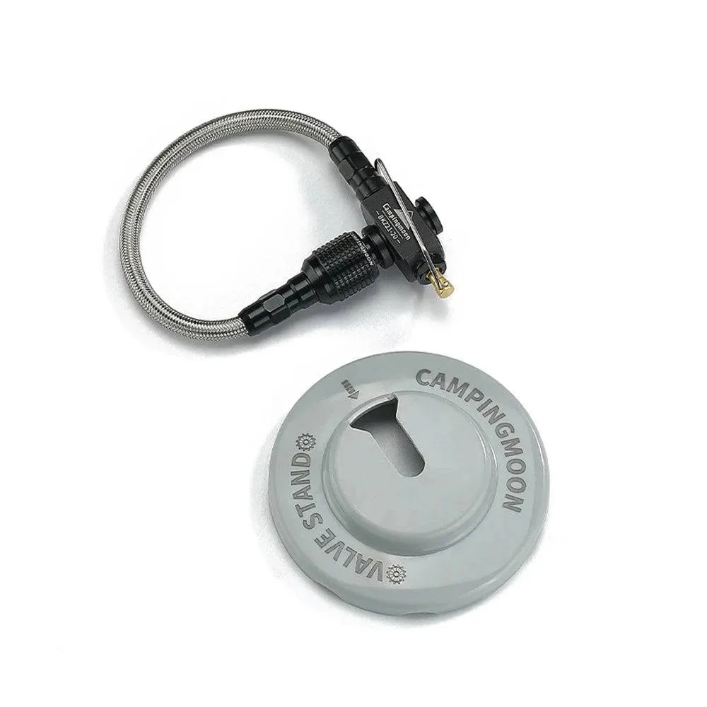 Outdoor Camping GasStoves Adaptor GasTank Connect Hose with Valves Flat GasTank Connector Extension Hose Stoves Accessories