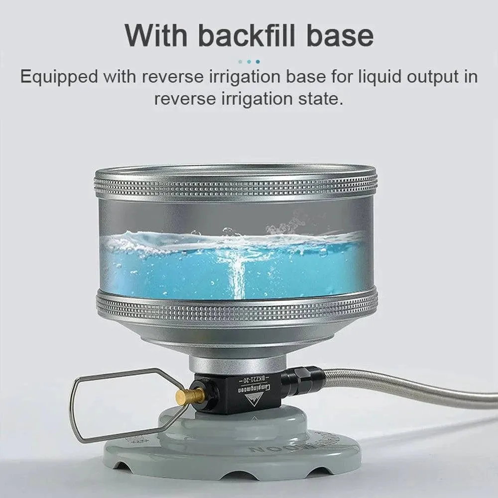 Outdoor Camping GasStoves Adaptor GasTank Connect Hose with Valves Flat GasTank Connector Extension Hose Stoves Accessories