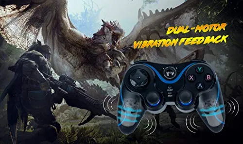 PC Controller Wireless Controller 2.4G Remote Game Console PS3 Controller Tesla Model 3 Screen Controller PC Video Gamepad Joystick with Dual-Vibration for PC(WIN7/8/10/XP) PS3 and Android
