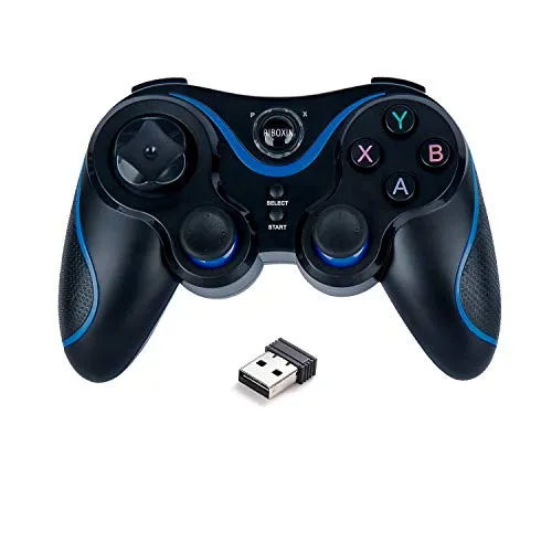 PC Controller Wireless Controller 2.4G Remote Game Console PS3 Controller Tesla Model 3 Screen Controller PC Video Gamepad Joystick with Dual-Vibration for PC(WIN7/8/10/XP) PS3 and Android