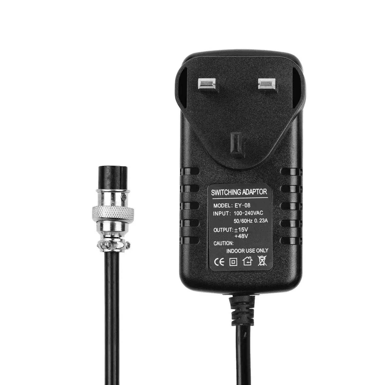 Power Supply for Mixing Console Mixer AC Adapter 15V 230mA Universal 4-Pin Round Connector for 16 Channels Mixing Accessories