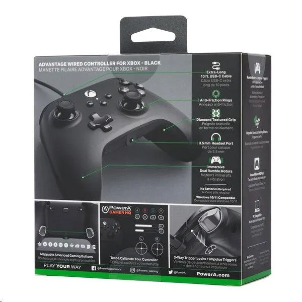 PowerA Advantage Wired Controller for Xbox Series X|S Black