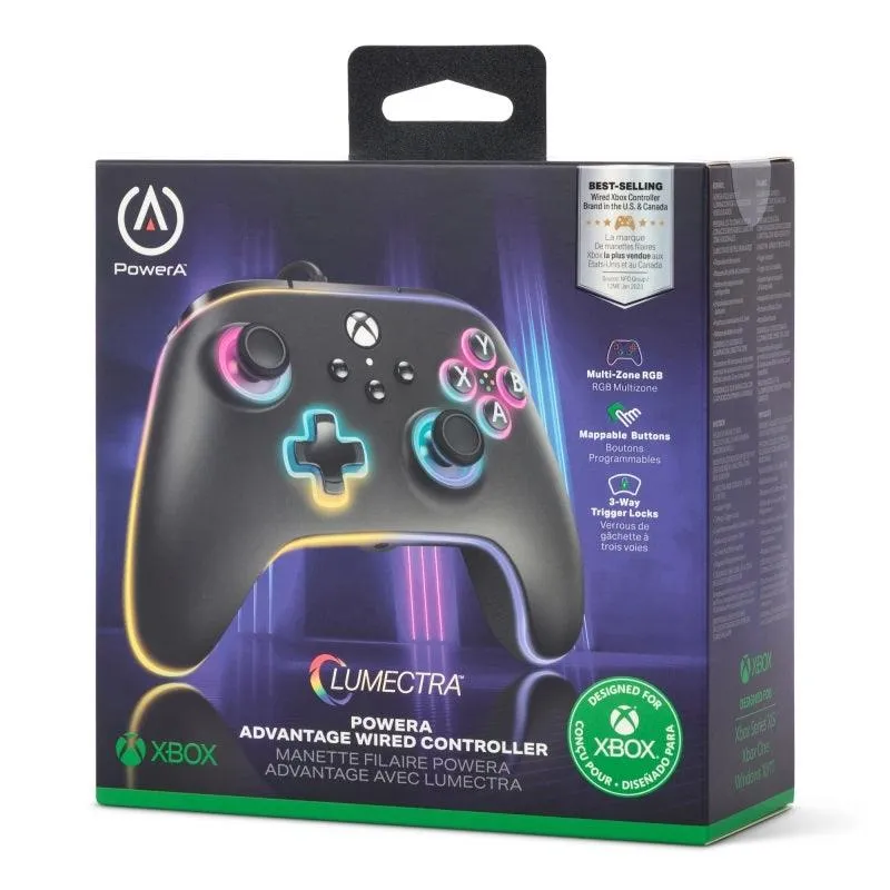 PowerA Advantage Wired Controller for Xbox Series X|S with Lumectra Black