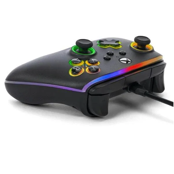 PowerA Advantage Xbox Wired Controller for Xbox Series X|S with Lumectra   RGB LED Strip Bundle