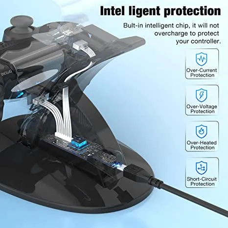 PS4 Controller Charging Dock Station With Protection Chip LED Indicator