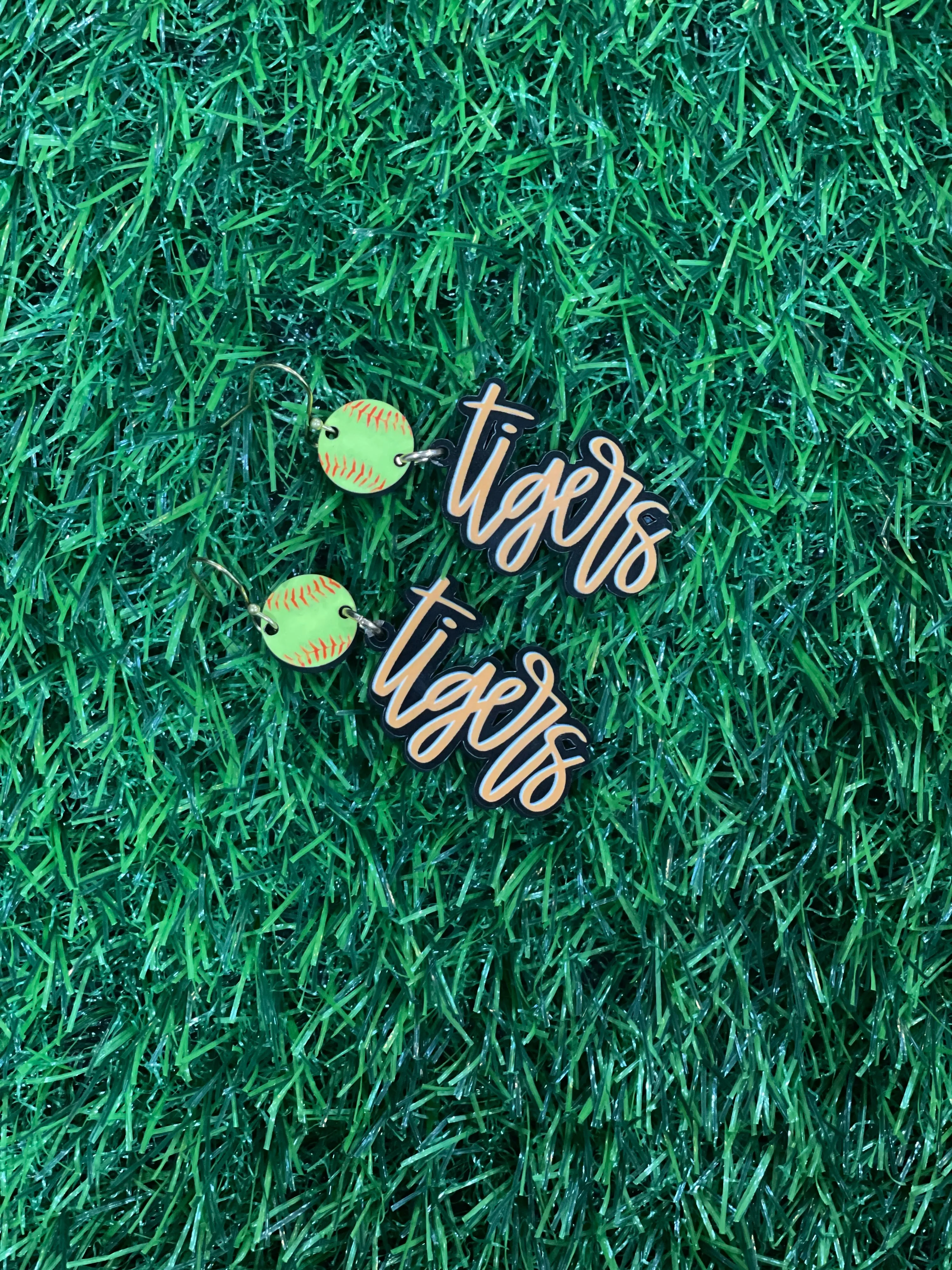 "Show Your Team Spirit: Sports Mom Fan Earrings for the Ultimate Game Day Style!"