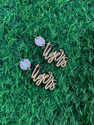"Show Your Team Spirit: Sports Mom Fan Earrings for the Ultimate Game Day Style!"