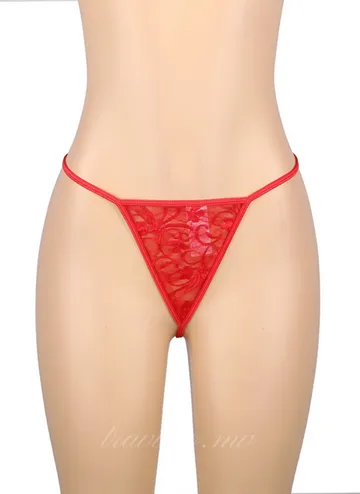 Red Lace With Underwire Adjustable Straps Babydoll