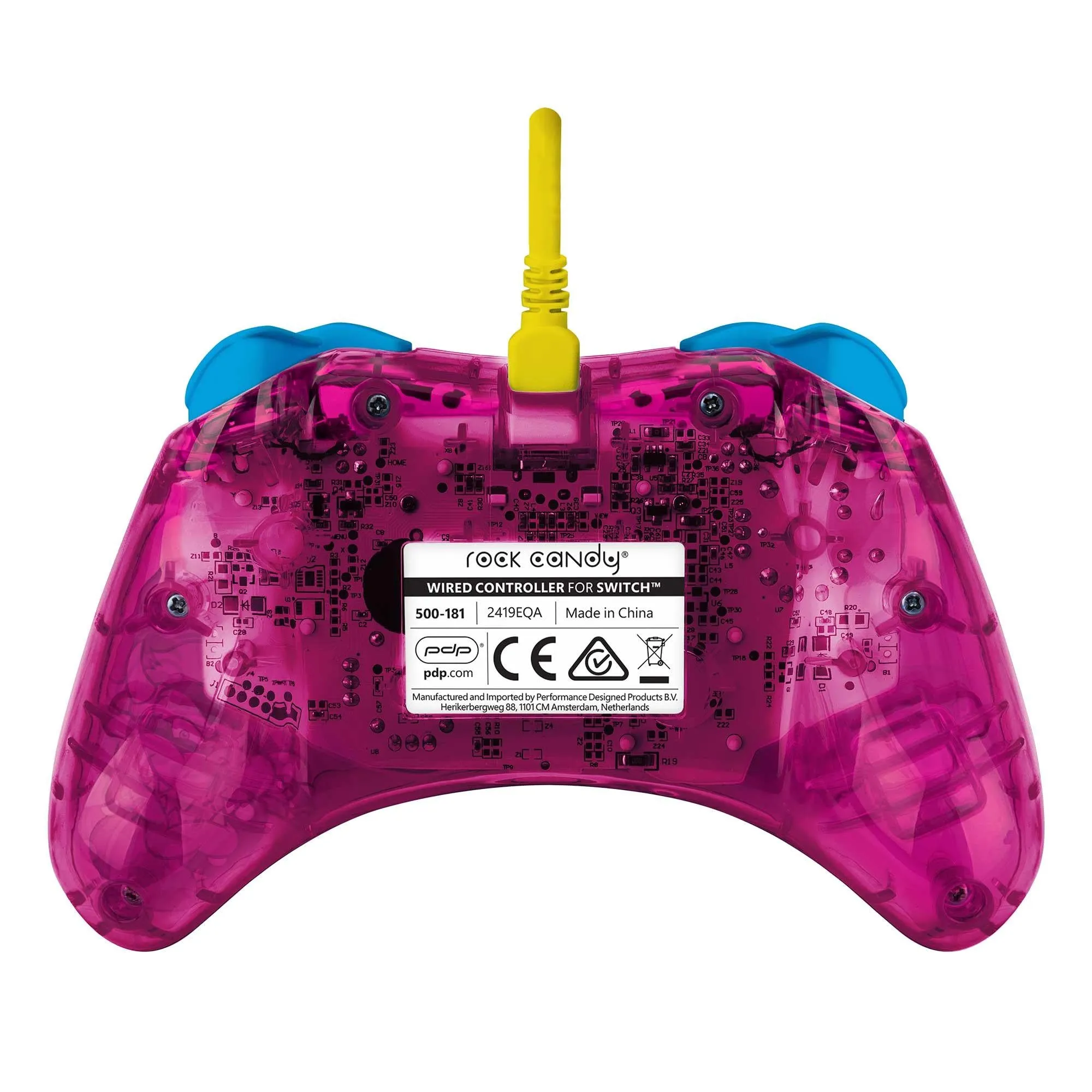 Rock Candy Wired Controller for Nintendo Switch Peach Pink