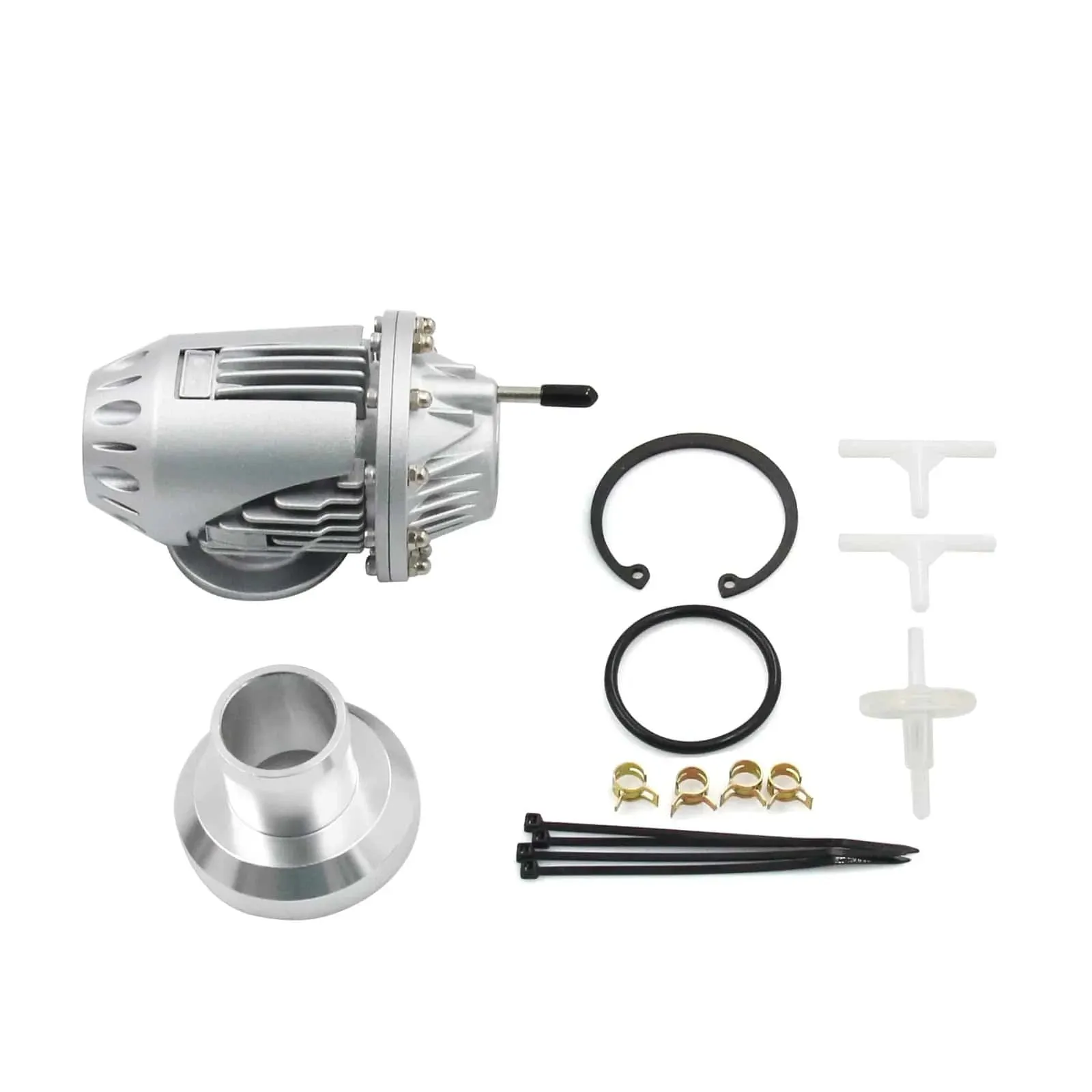 SQV4 Turbocharger Turbines Blow Off Valve Aluminum Alloy Exhaust Pressure Relief Valve with Adapter Installation Accessories