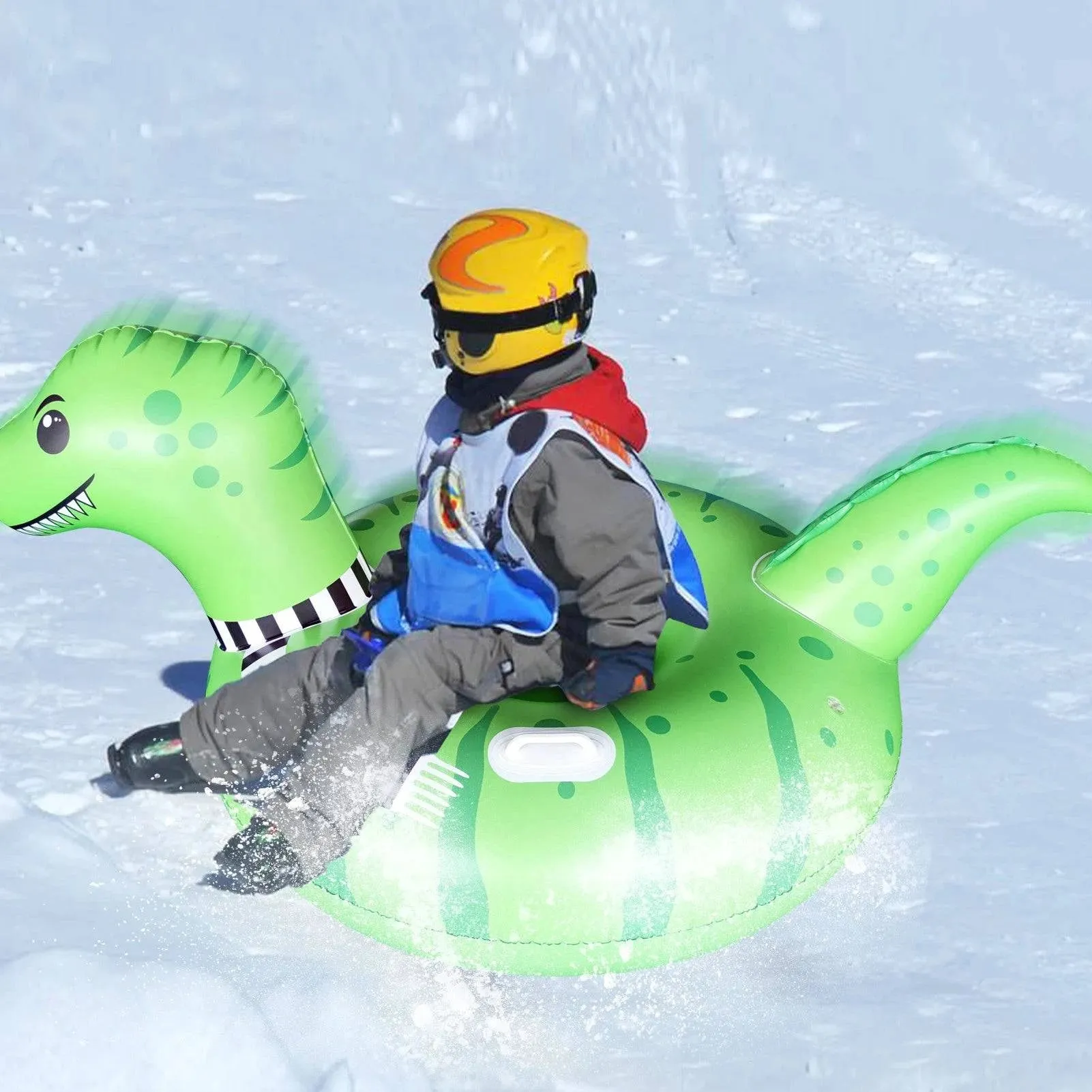 Thicken Snow Tube Inflatable Snow Sleds with Handles Winter Toys Snow Tubing for Kids Adults