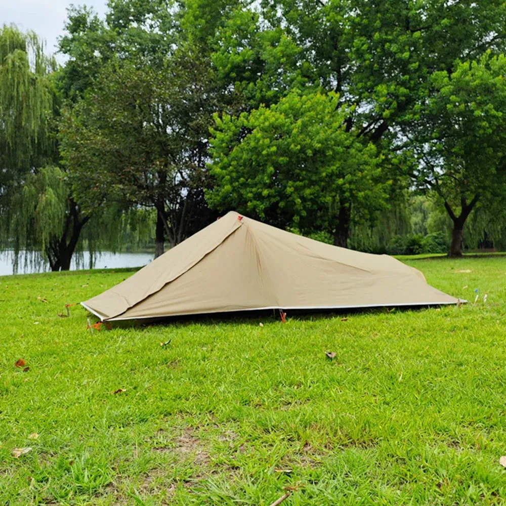 Ultralight Outdoor Camping Tent 1 Person Camping Tent Water Resistant Tent Aviation Aluminum Support Portable Sleeping Bag Tent