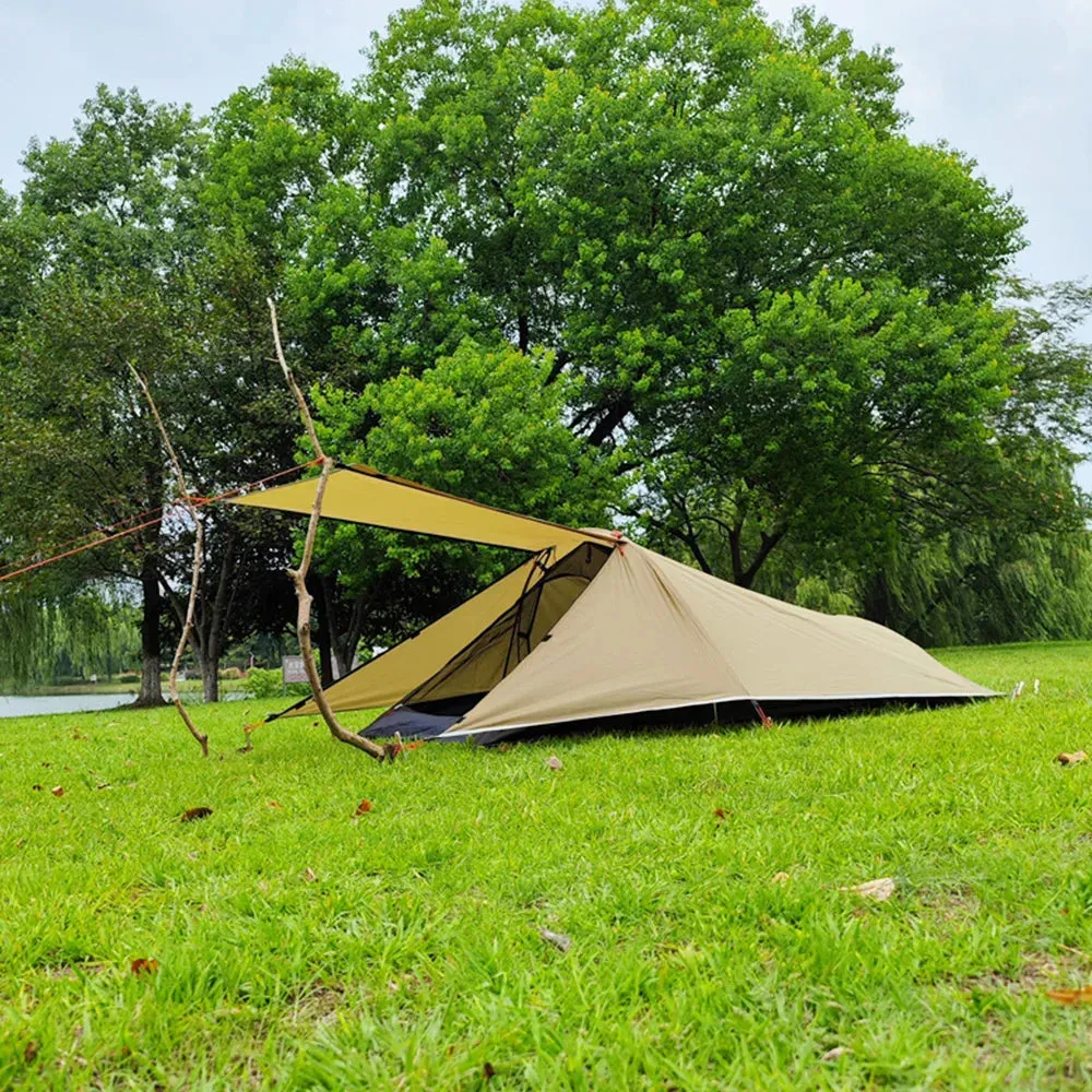 Ultralight Outdoor Camping Tent 1 Person Camping Tent Water Resistant Tent Aviation Aluminum Support Portable Sleeping Bag Tent