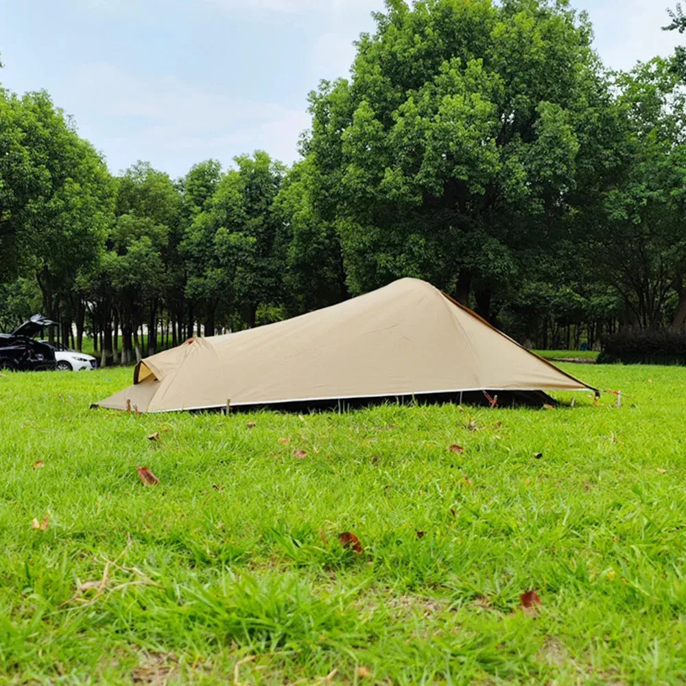 Ultralight Outdoor Camping Tent 1 Person Camping Tent Water Resistant Tent Aviation Aluminum Support Portable Sleeping Bag Tent