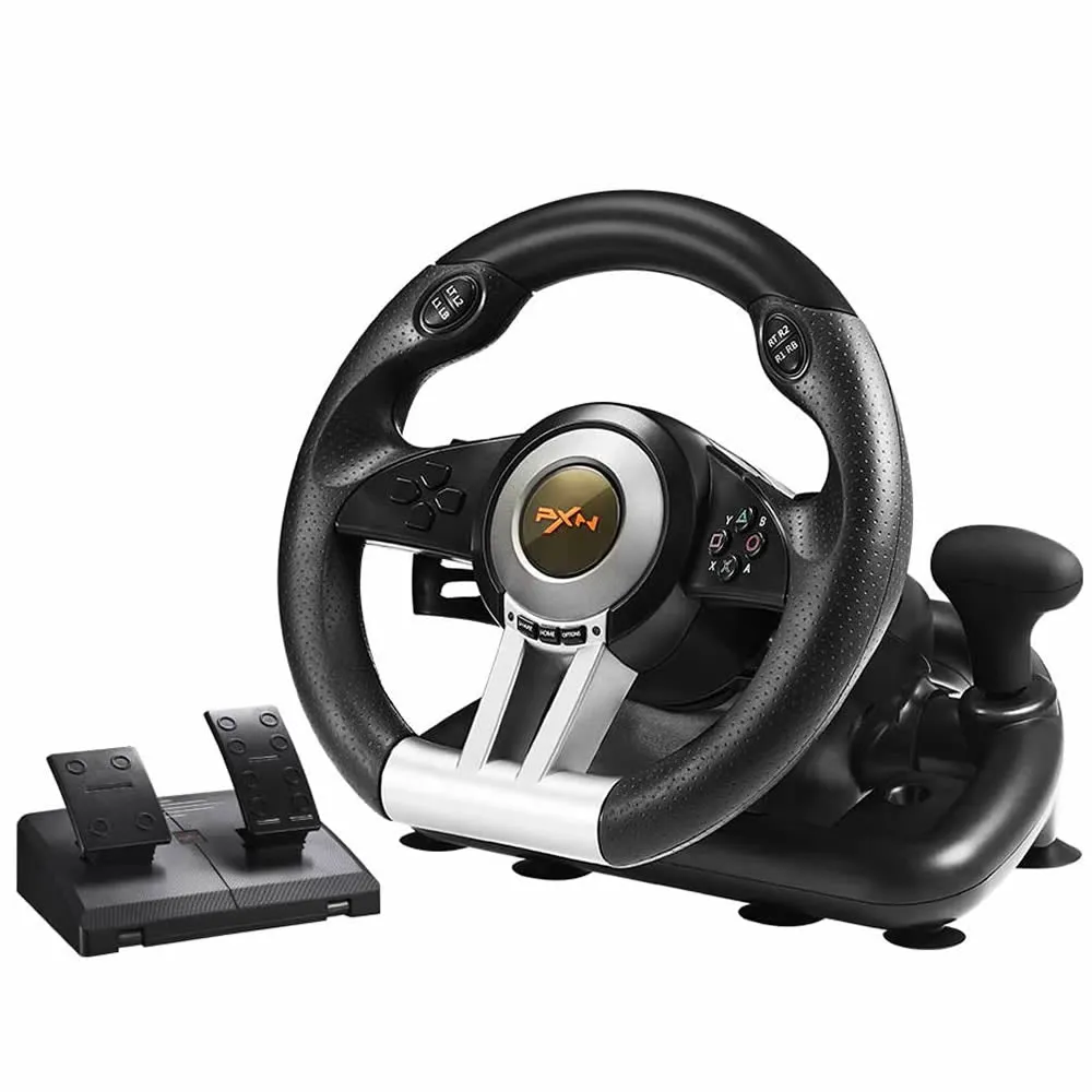 Usb Game Racing Steering Wheel With Pedals And Gear Controller Pxn-V3 Pro
