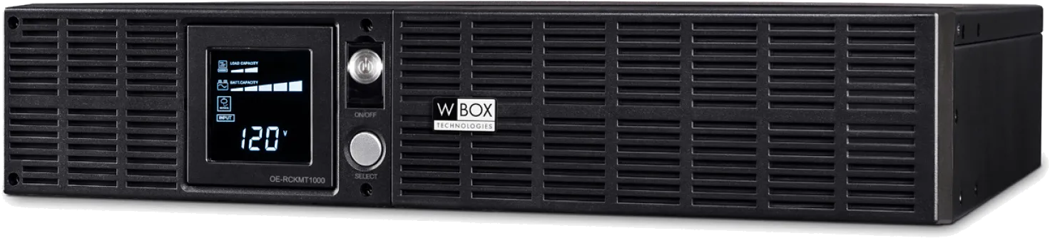W Box Technologies 0E-RCKMT1000 BATTERY BACK UP 1000VA/700W, LINE INTERACTIVE UPS