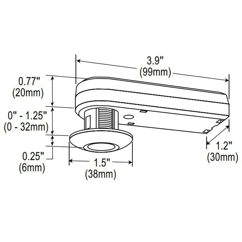 Wattstopper LMLS-500-L Digital Multi-zone On/Off and Dimming Open Loop Photosensor with extended tube