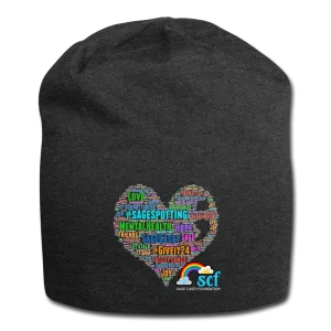 WordCloud HEART Jersey Beanie