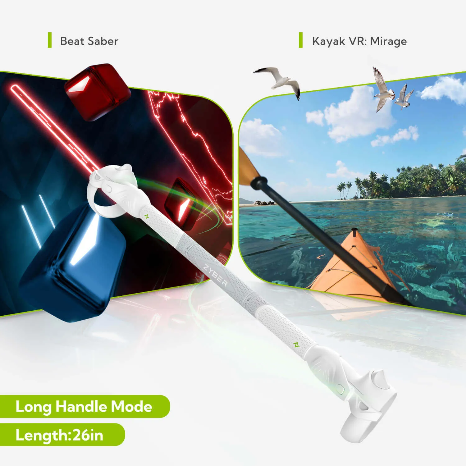 ZyberVR Quest 2 All-in-One Fitness Sticks